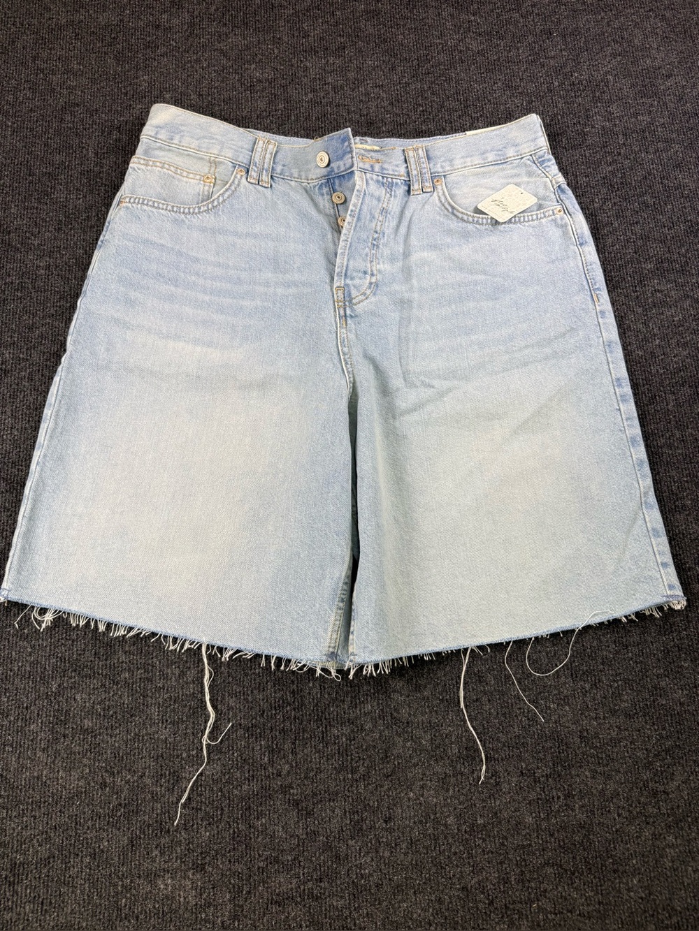 We the free Light Wash Denim Shorts - Women's High-Rise Casual